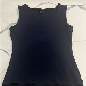 Tahari navy blue tank top